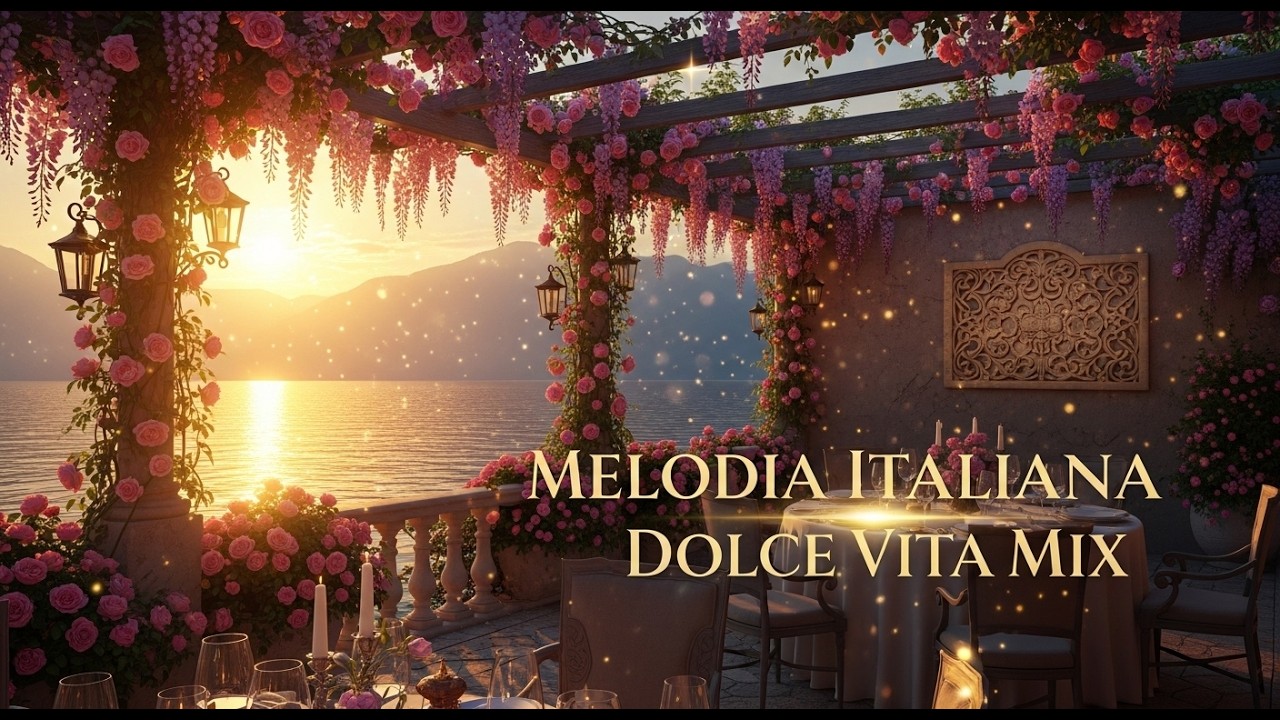 Romantic Italian Sunset Music 🌊 Mediterranean Cafe Lounge InstrumentalDescription