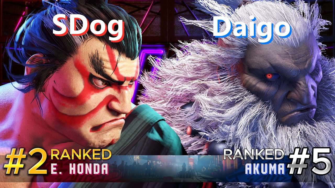 SF6⚡SDog (#2 Ranked Honda) vs Daigo (#5 Ranked Akuma)⚡High Level Gameplay