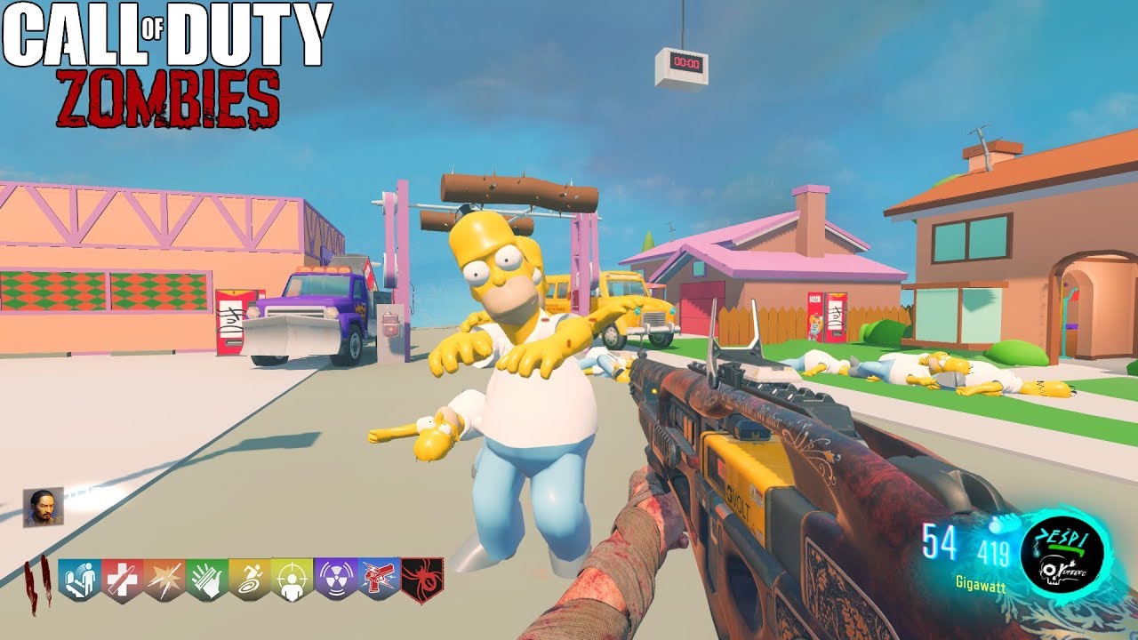 LOS SIMPSONS NUEVO CUSTOM ZOMBIES CON EASTER EGG | BLACK OPS 3 ZOMBIES MOD TOOLS