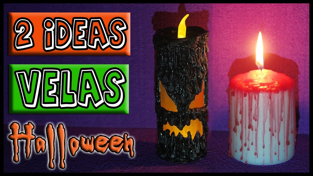 2 ideas para decorar Halloween sin gastar (velas terroríficas)
