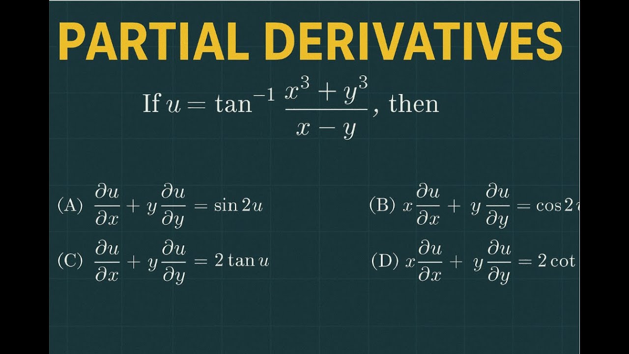 WBJELET -24 Partial Derivatives Problem #WBJELET #PartialDerivatives