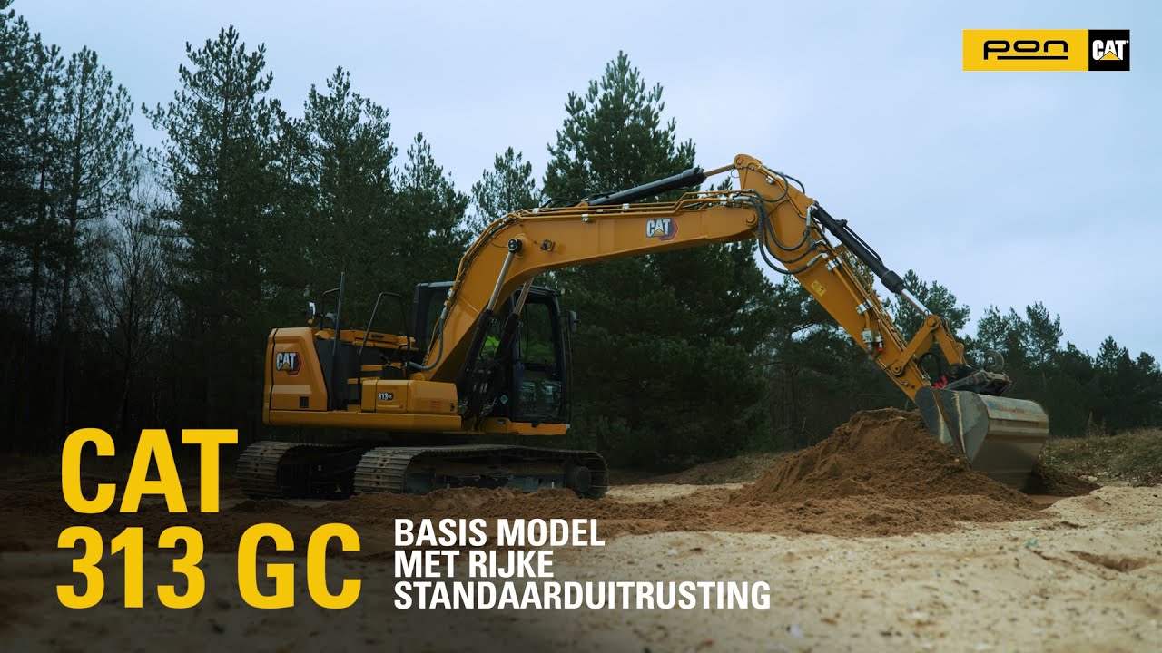De nieuwe Cat 313 GC  Next Generation kleine graafmachine