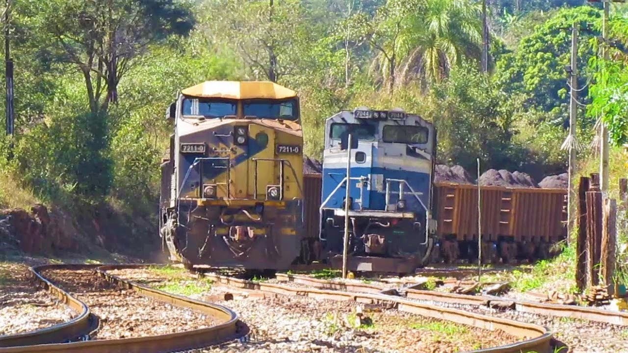 Trem na área central e rural de Brumadinho-MG