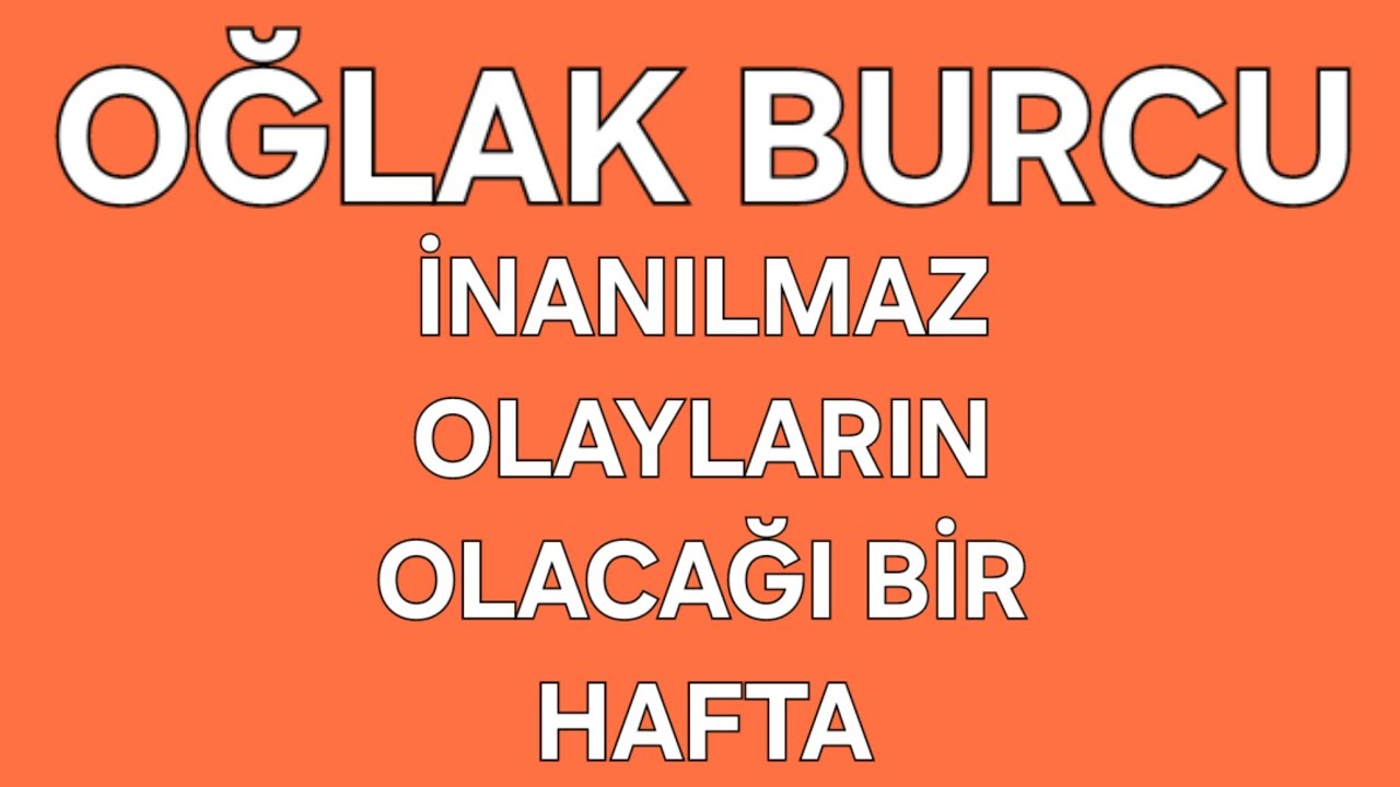 26 OCAK - 1 ŞUBAT HAF. 2026 OĞLAK BURCU TAROT FALI #AŞK #İŞ #PARA İNANILMAZ OLAYLARIN OLACAĞI HAFTA
