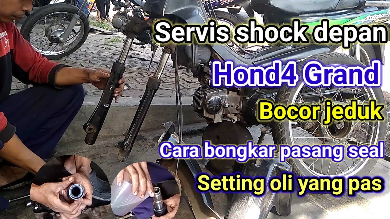 Cara mengganti seal shock depan Honda grand