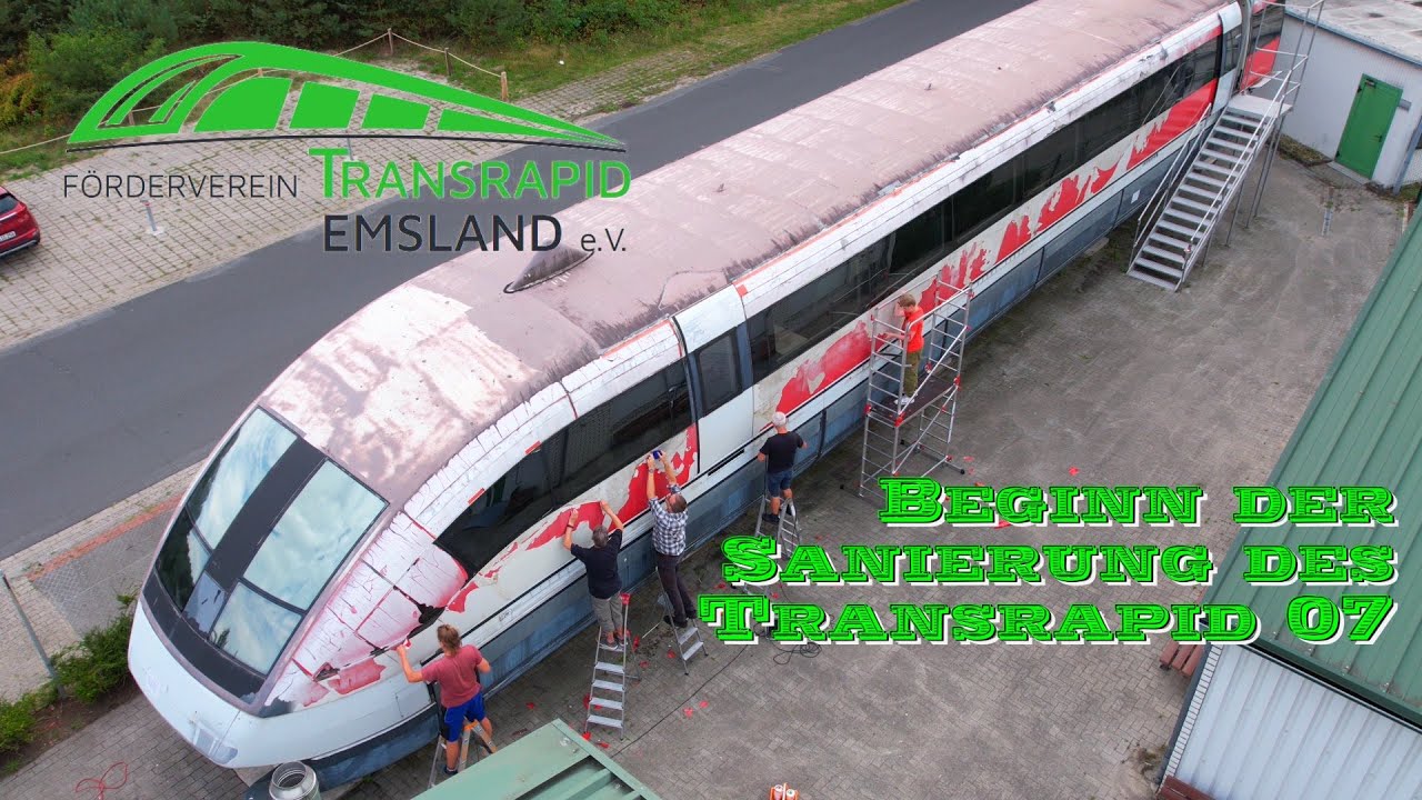 Förderverein Transrapid Emsland - Beginn der Sanierung des TR07
