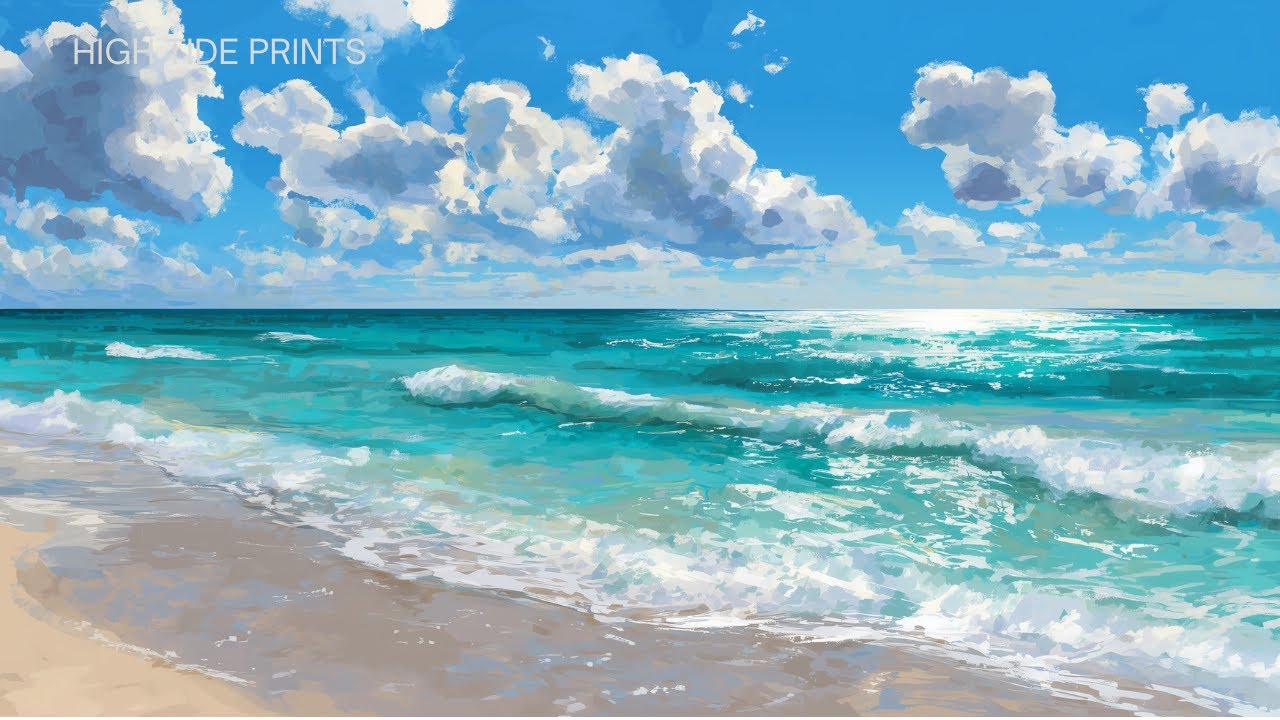 Impressionist Ocean & Beach Scenes | Ambient Art for TV & Screens (No Sound, 2 Hours)