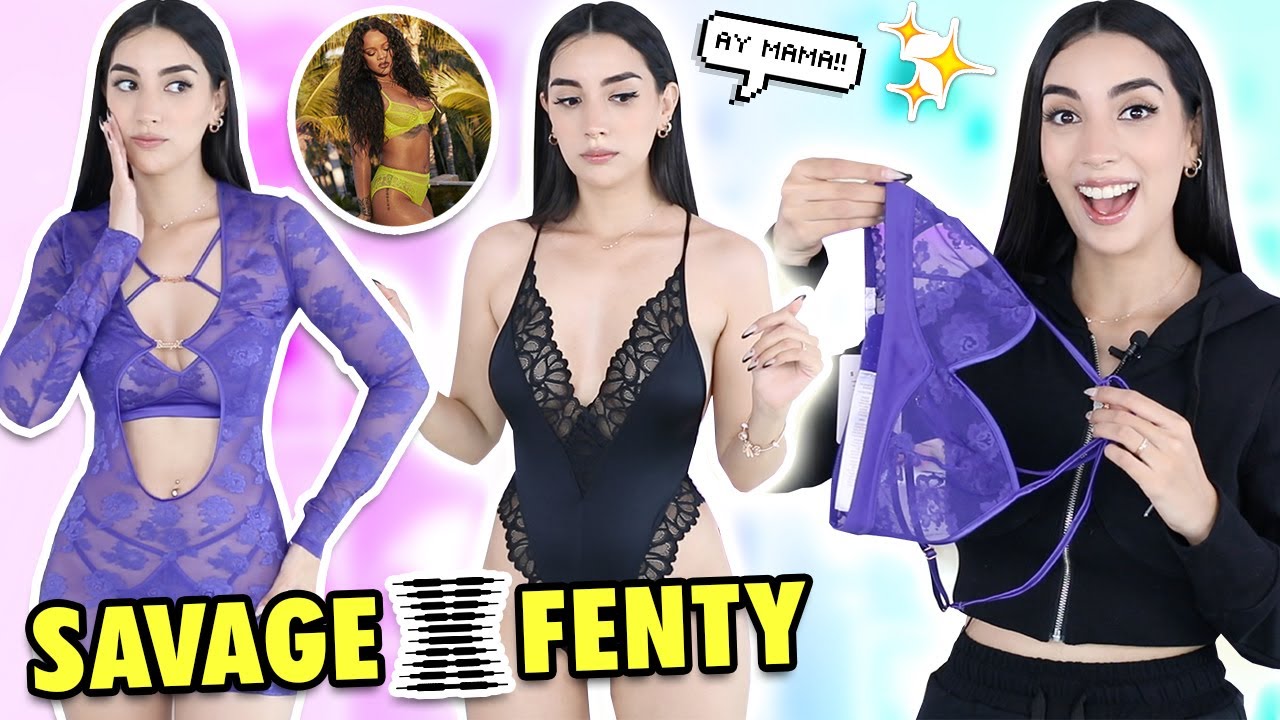 PROBANDO LA ROPA DE RIHANNA SAVAGE X FENTY (LENCERIA) 😱¿PORQUE ES TAN FAMOSA? | Claudipia