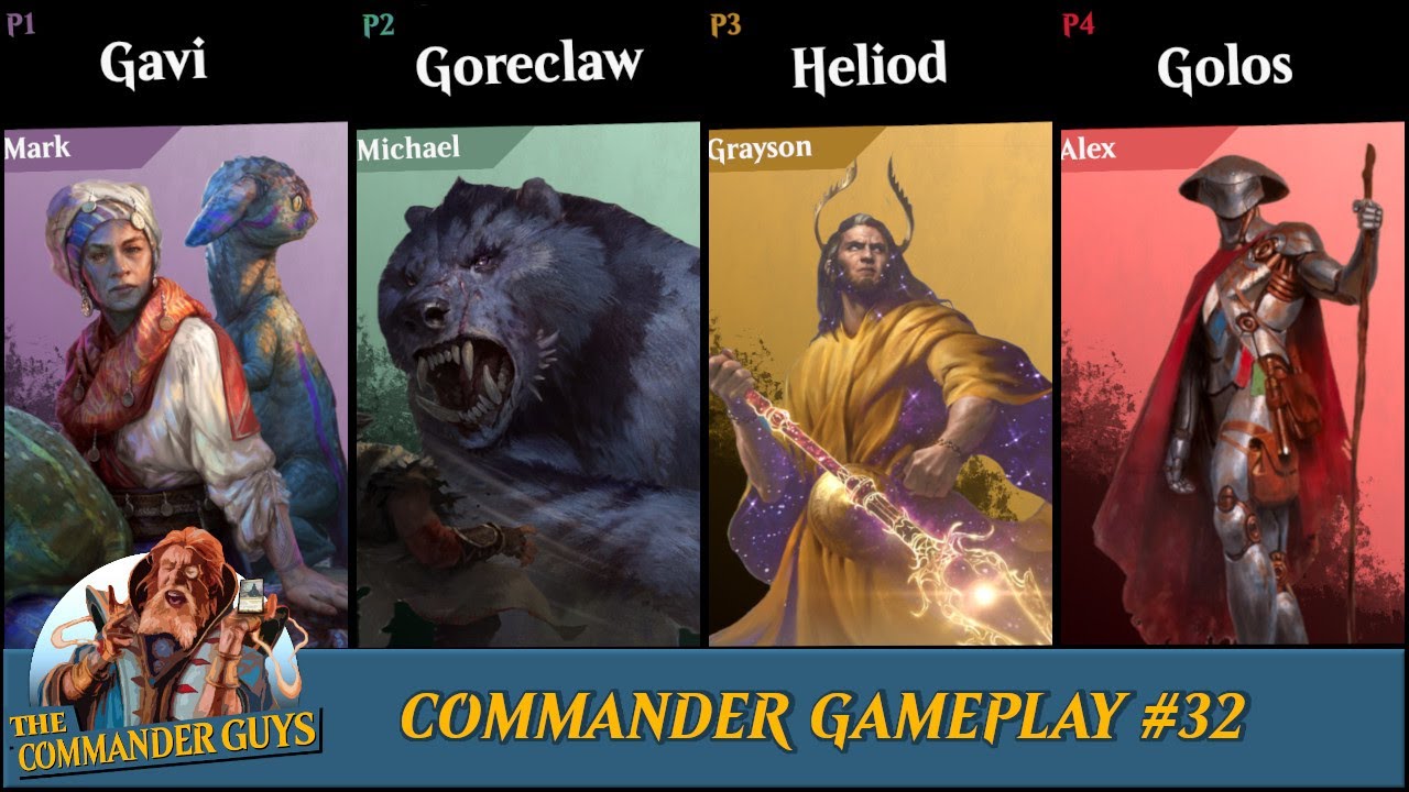 Commander Gameplay #32 - Gavi v. Goreclaw v. Heliod v. Golos [EDH Gameplay]