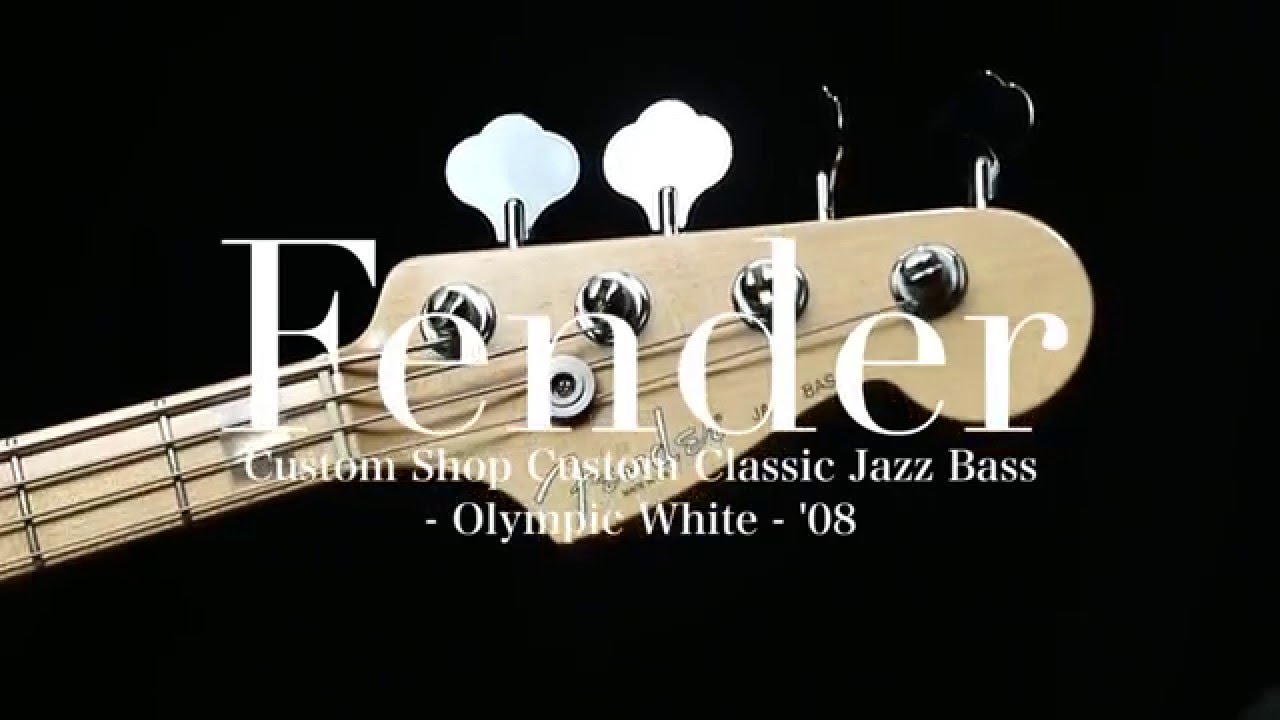 【Qsic】Fender Custom Shop Custom Classic Jazz Bass -Olympic White- '08【売約済】