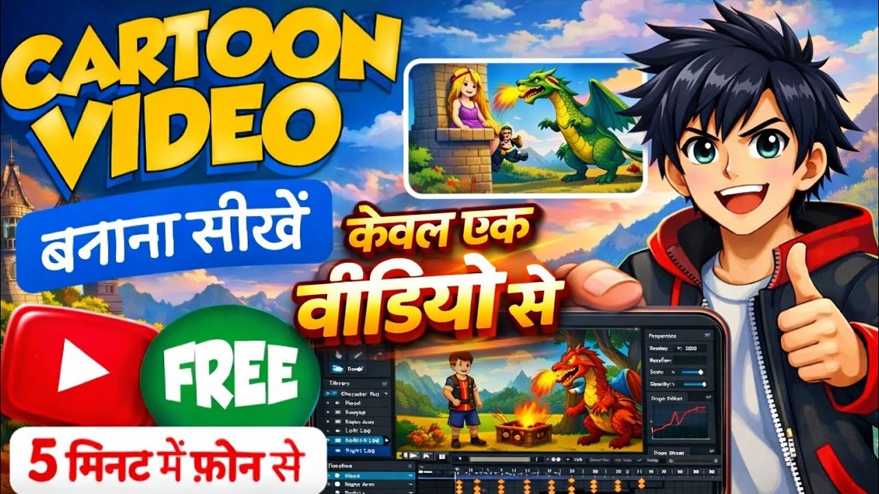 How to make cartoon stories video in simple language and low efforts #cartoon #kahaniya 