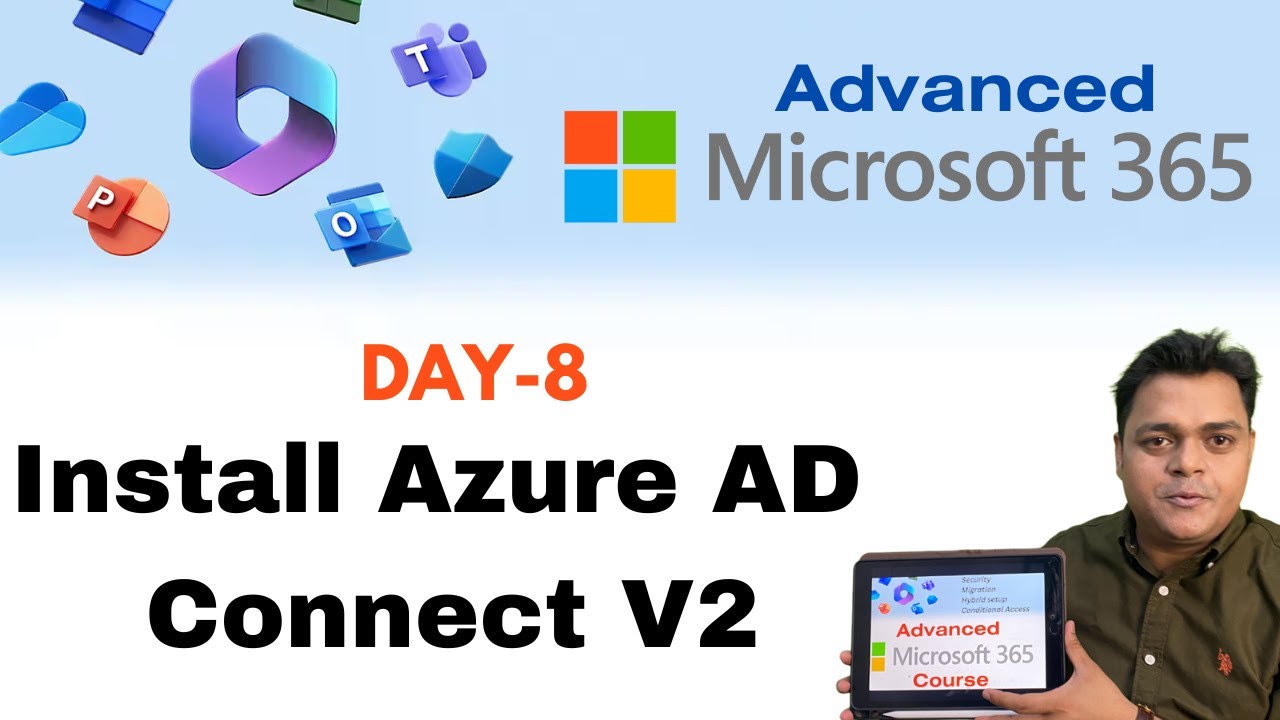 Установите Azure AD Connect V2 для синхронизации локальных пользователей AD! Расширенный курс M365, ДЕНЬ 8
