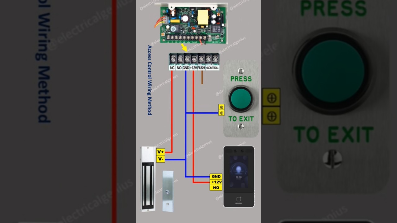 Access Control Wiring Method ⚡💡🧲🪛🔐 #elecrical #wiring #control #doors #office