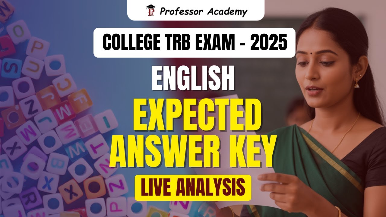 College TRB English 2025 | Answer Key | Live Analysis