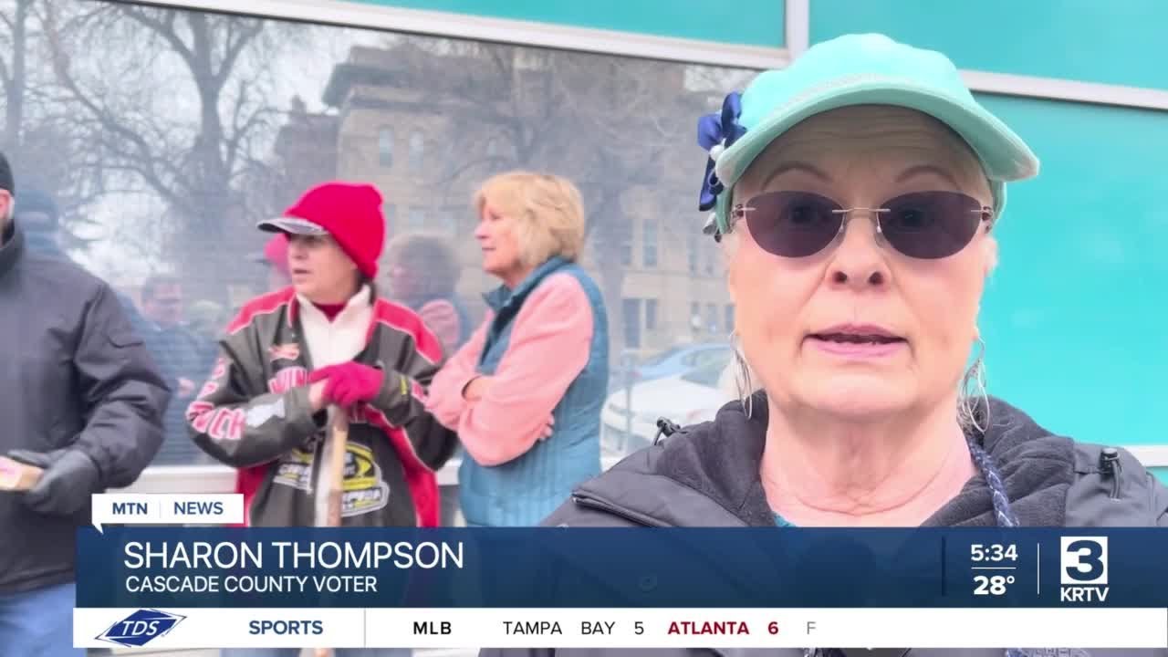 Protesters rally outside Cascade County elections office