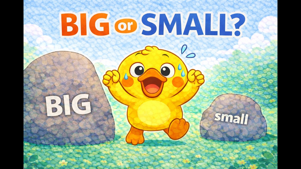 Opposites for Kids | Big, Small, Fast, Slow | Calm Storybook English with Plee