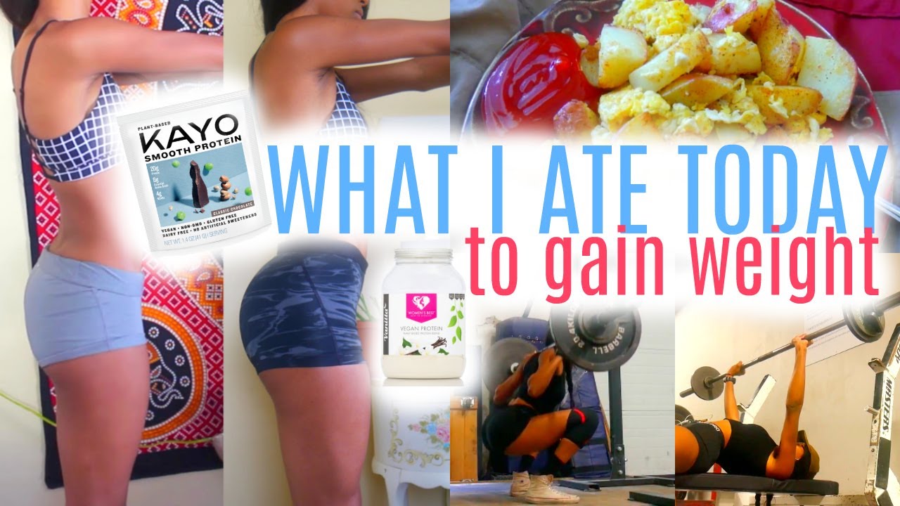 WHAT I EAT IN A DAY: WEIGHT GAIN | BEST VEGAN PROTEIN POWDER? • Lawenwoss
