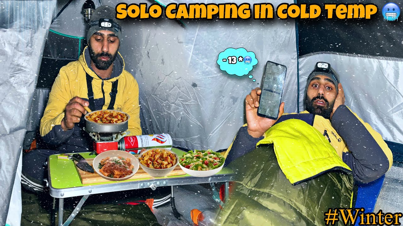 Solo Winter Night Camping in Jungle | Freezing Temp. -7° | Camping in India | Life n Living |#winter