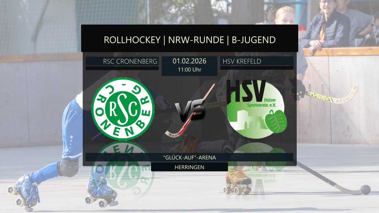 🏑 ROLLHOCKEY | NRW-LIGA | B-JUGEND | 🔴 RSC CRONENBERG 🆚 🔴 HSV KREFELD