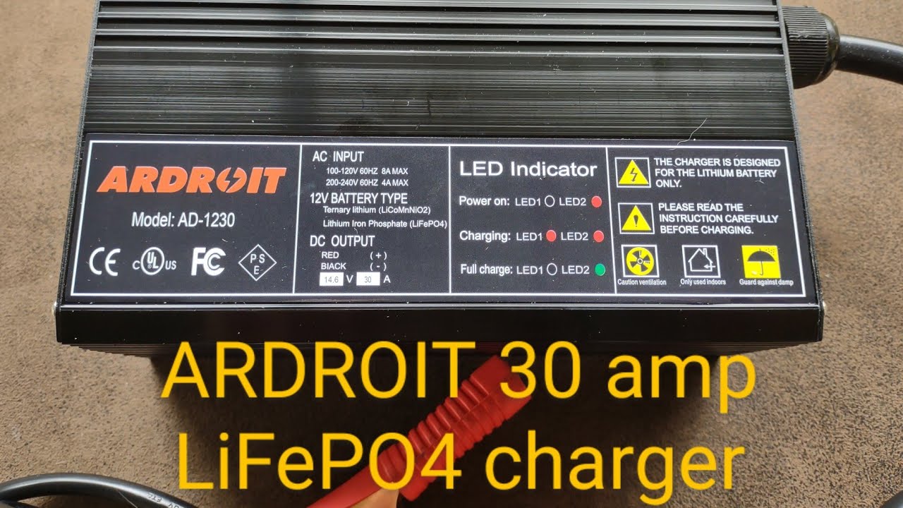 ARDROIT 30 amp LiFePO4 charger