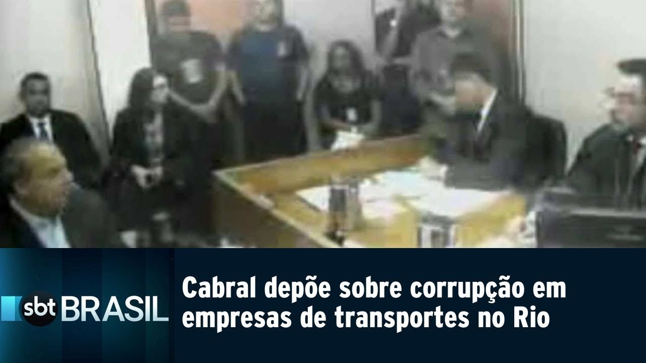 Cabral dep&otilde;e sobre esquema de corrup&ccedil;&atilde;o em empresas de transportes no Rio | SBT Brasil (05/04/19)