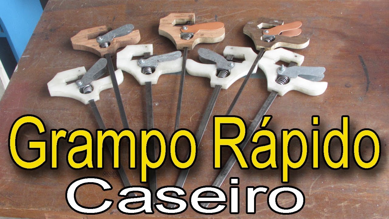 Como fazer um Grampo de aperto Rápido caseiro,how to make quick clamp ,как сделать быстрый зажим