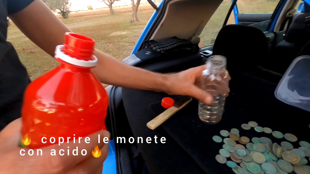 #metaldetector #metaldetectings #puliziemonete pulizie delle monete con l'acido muriatico