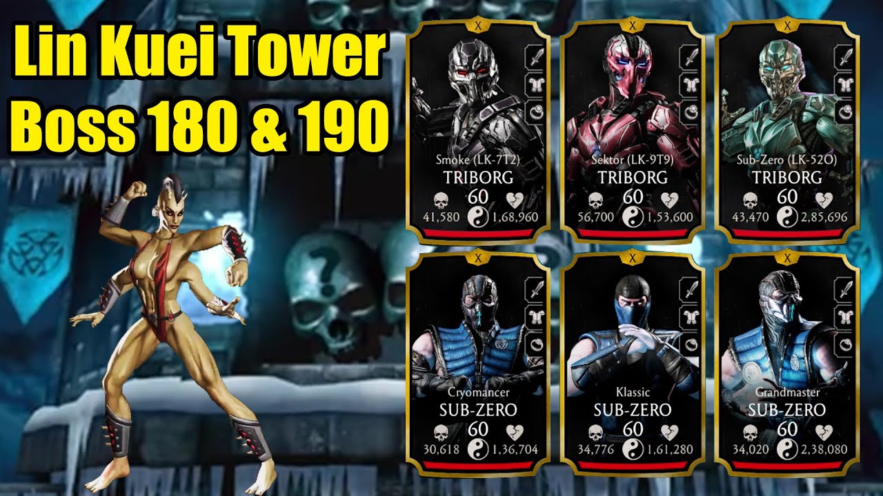 Lin Kuei Tower Boss 180 and 190 Plus Reward | MK Mobile
