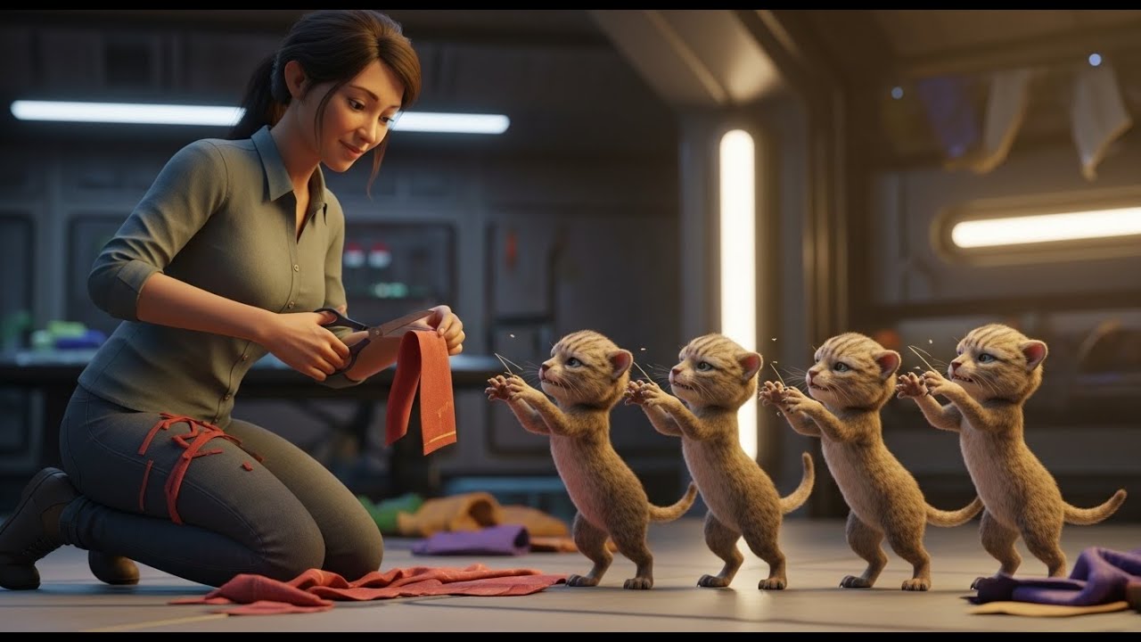 The Predator Cubs Saw Her Use Scissors — They Tried Slicing Air to Practice