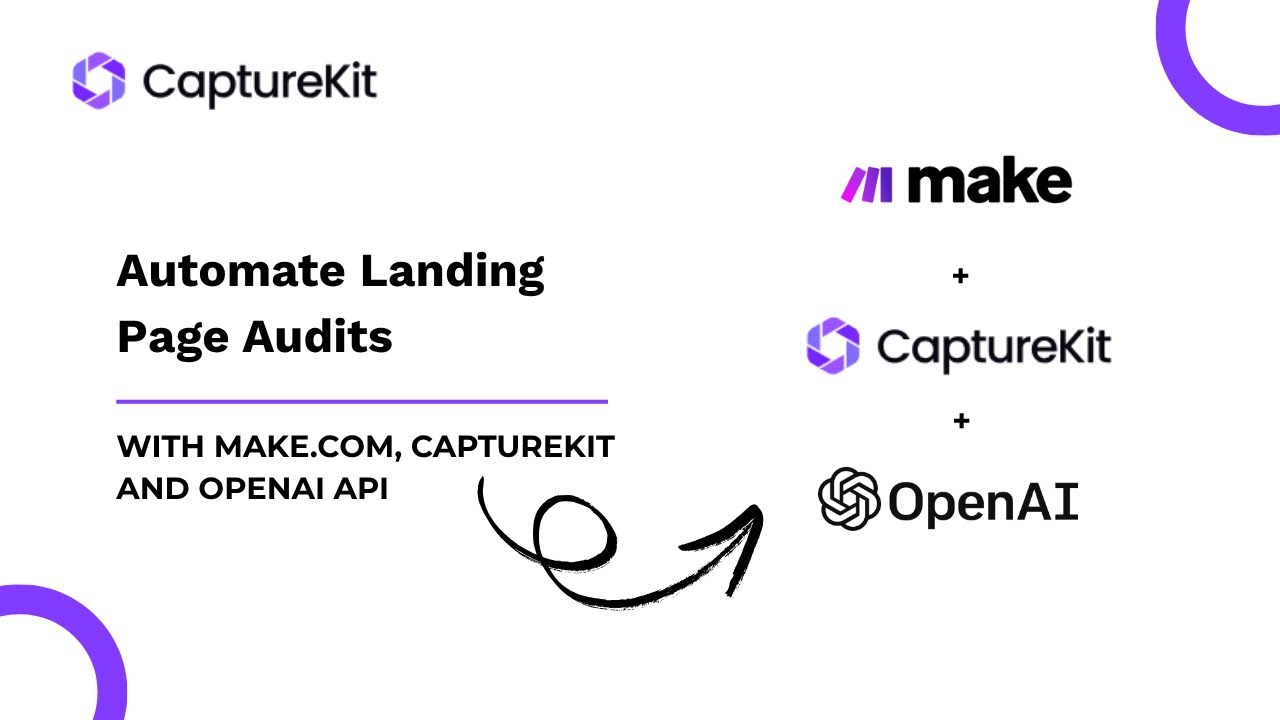 Build Free Landing Page Auditor By CaptureKit's Screenshot API & Open AI  with Make.com