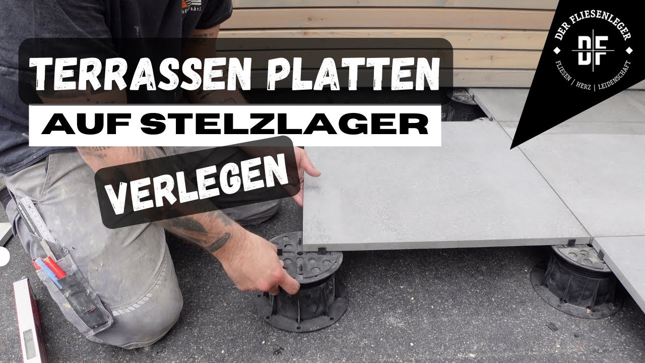 TERRASSEN PLATTEN auf STELZLAGER verlegen