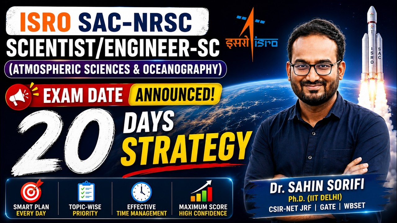 ISRO SAC-NRSC Scientist/Engineer SC 2026 Official Exam Date Out | Last 20 Days Strategy & Syllabus