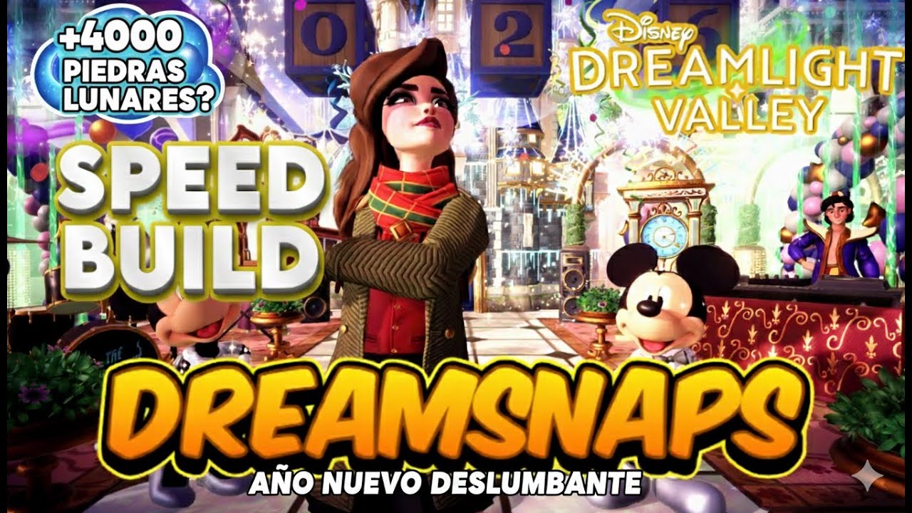 ✨DREAMSNAP: A&ntilde;o Nuevo Deslumbrante ✨ Speed Build e Ideas en Disney Dreamlight Valley