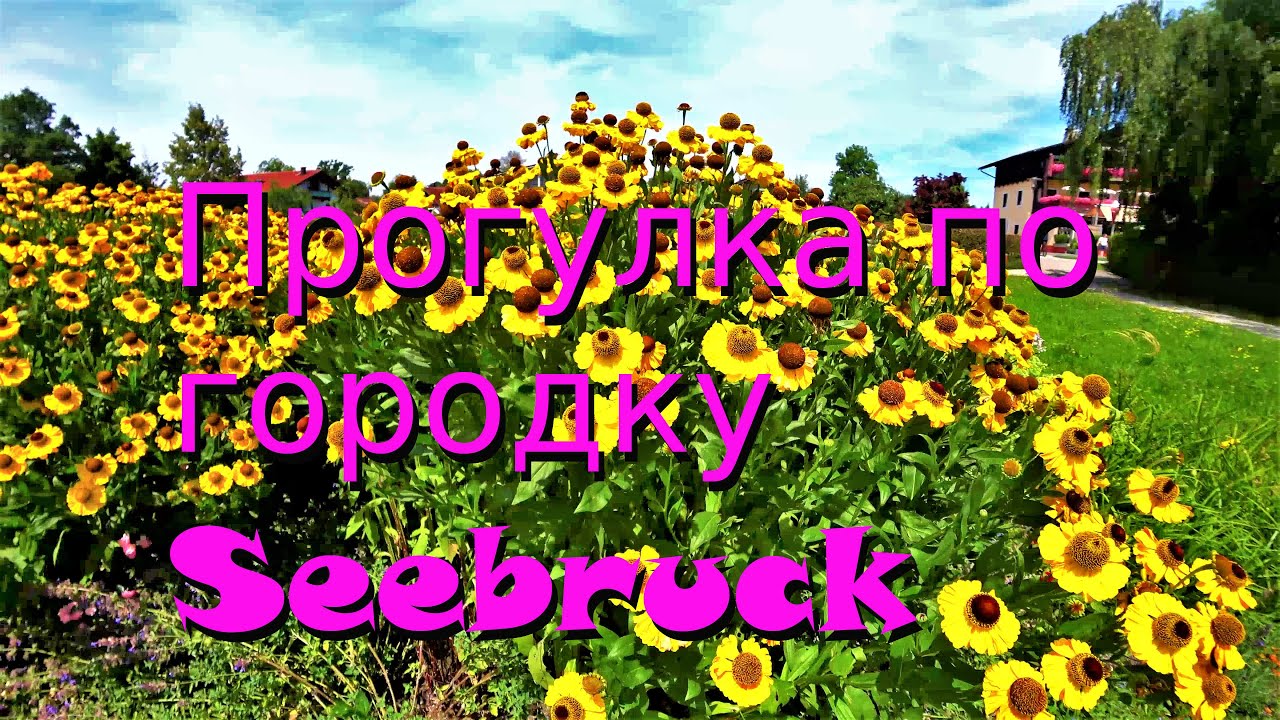 Прогулка по городку Seebruck. На пляже озера Chimsee.