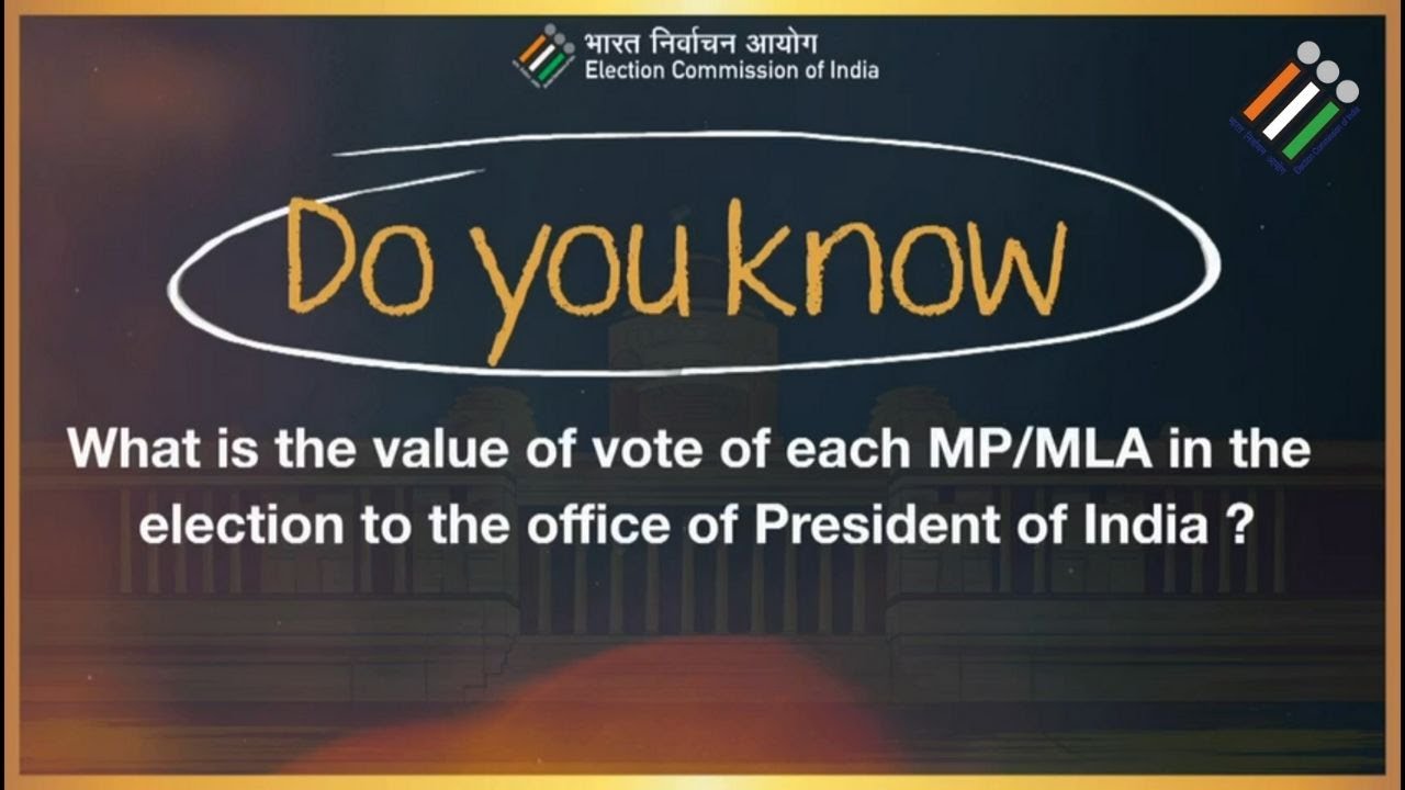 Watch this video to find the value of votes of MPs and MLAs in the Presidential Elections 2022
