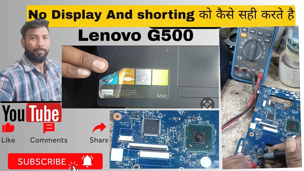 Lenovo Laptop me no display I Shorting Problem I Laptop repairs I Board Problem I other Problem