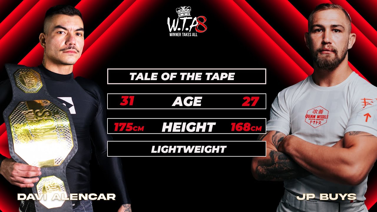 WTA8 Lightweight Title Davi Alencar vs JP Buys