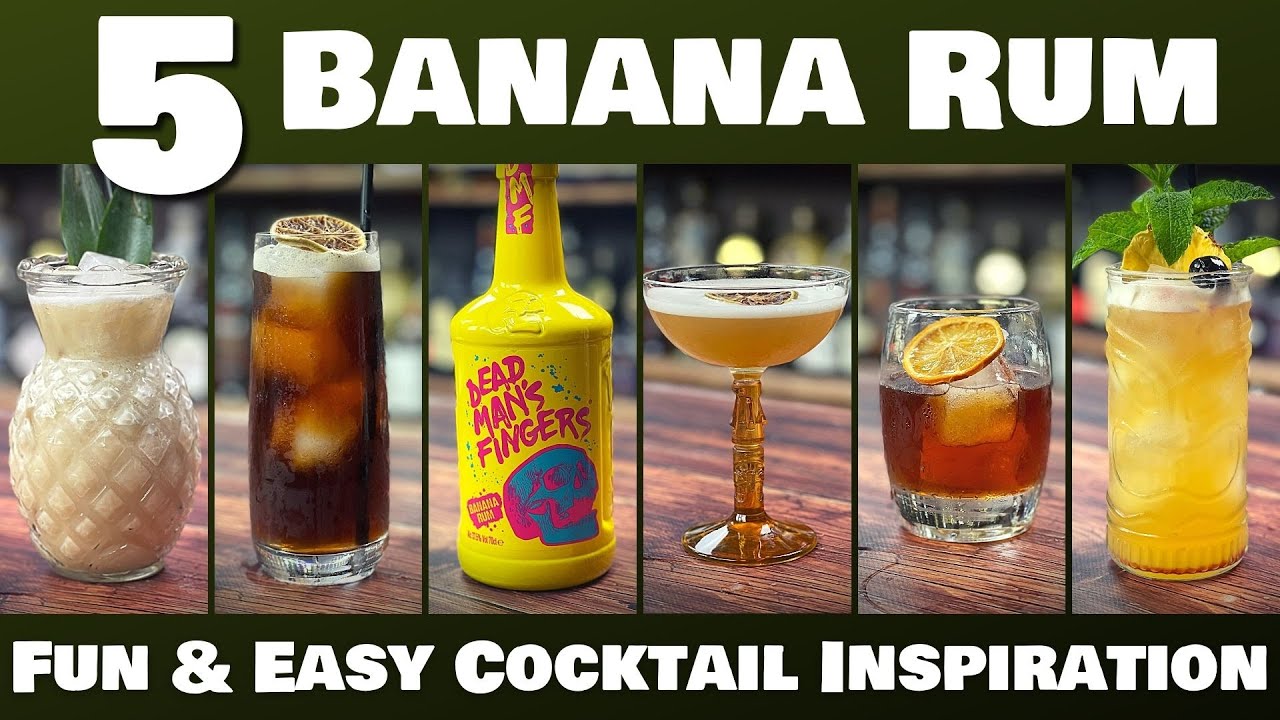 5 EASY Rum Cocktails at Home | Dead Mans Fingers Banana Rum Cocktail