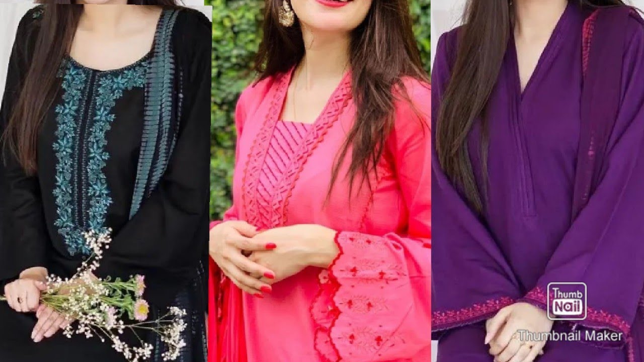 35+ latest Stylish Plain Summer Dress Designs  / Plain Dress Design 2024/Stitching ideas