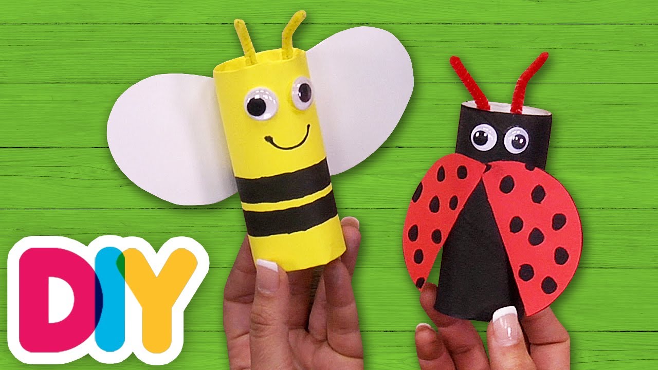BUMBLEBEE and LADYBUG Paper Roll Craft | Fast-n-Easy | DIY Labs