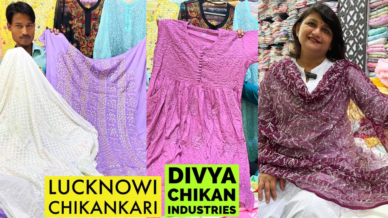 Buy Pure Handwork Chikankari Kurtis in Cotton, Pure & Viscose Georgette, Unstitched Chikan Work Suit
