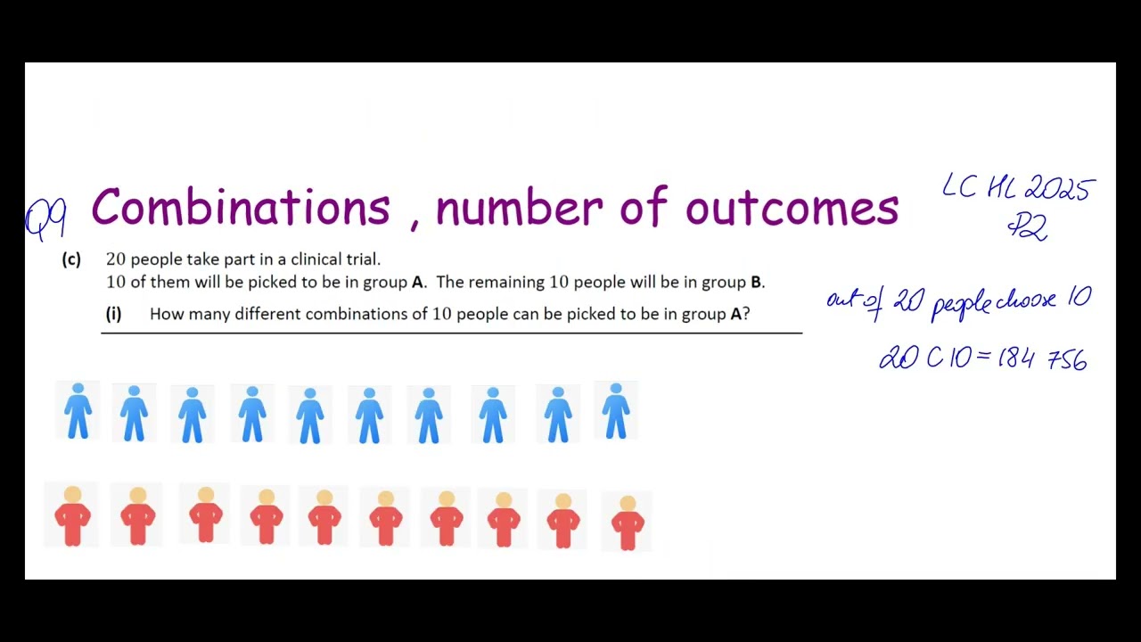 Leaving Cert Maths: Combinations and Factorials Explained | Probability Exam Question