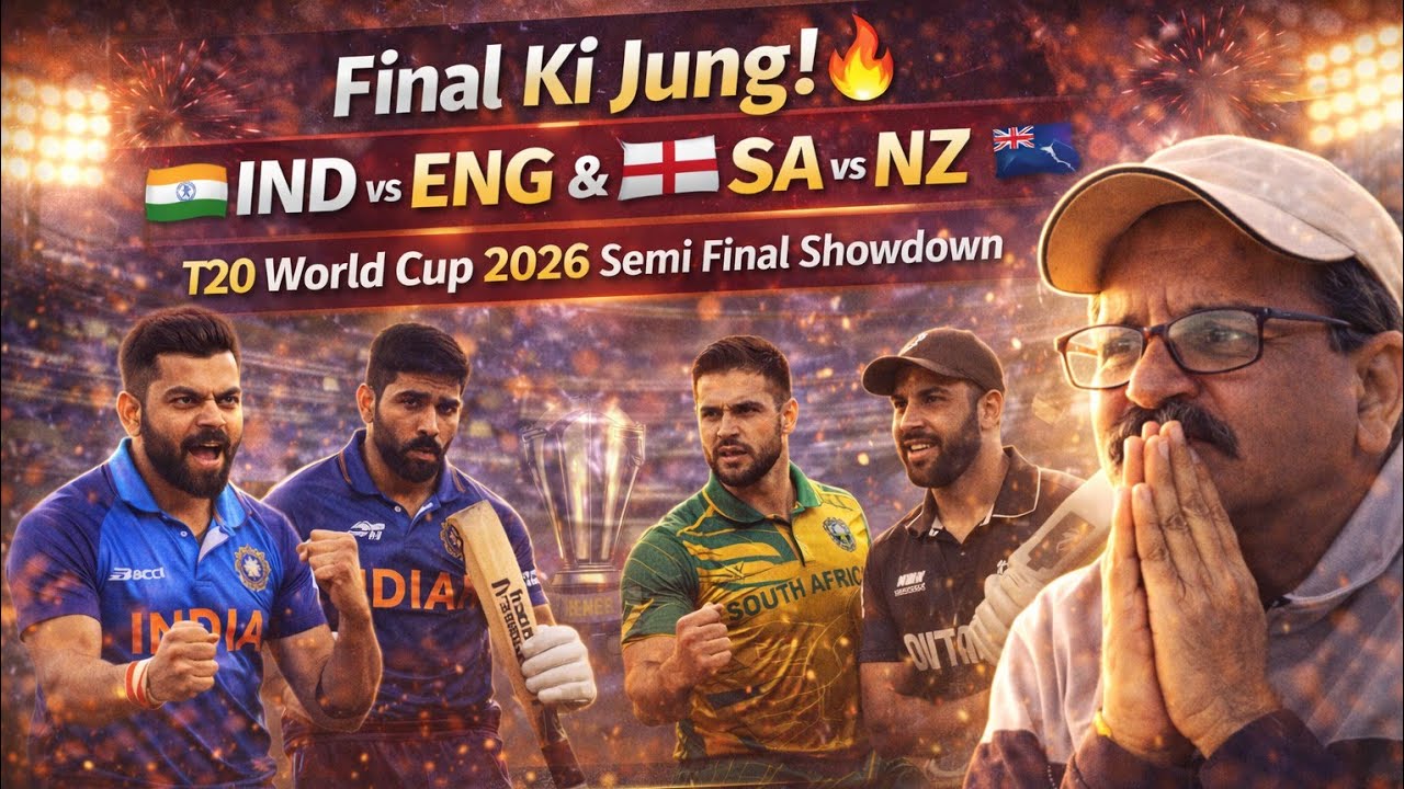 Final Ki Jung! 🔥 IND 🆚 ENG & SA 🆚 NZ | T20 World Cup 2026 Semi Final Showdown #INDvsENG #SAvsNZ