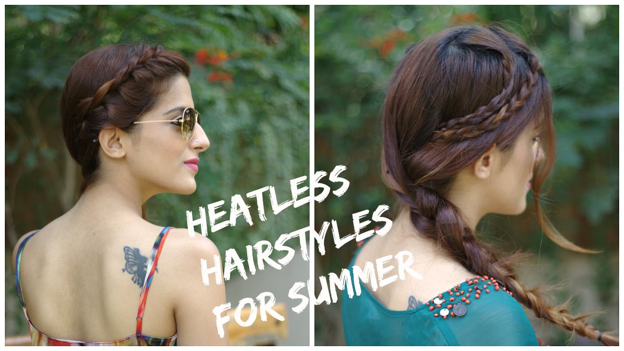 2 Cute + Easy HEATLESS Summer Hairstyles + Ways To Style Them (Perfect for Summer!)