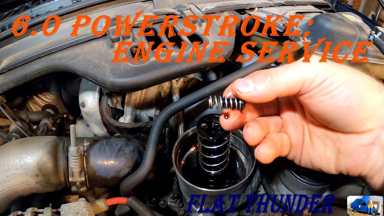 F250 6.0 DIESEL ENGINE SERVICE; OIL CHANGE, OIL FILTER TUBE, WATER FUEL SEPARATOR DRAIN