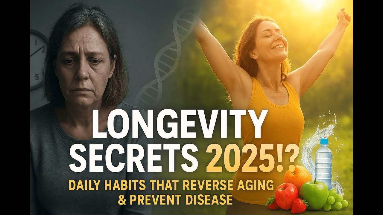 Longevity Secrets 2025: Reverse Aging with Daily Habits .#Longevity #ReverseAging #HealthyAging