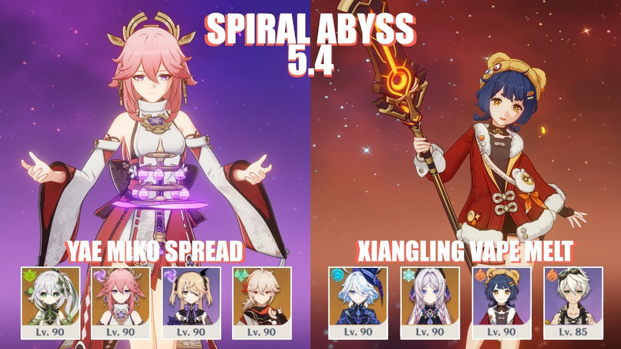 C0 Yae Miko & C6 Xiangling | Spiral Abyss 5.4 | Genshin Impact