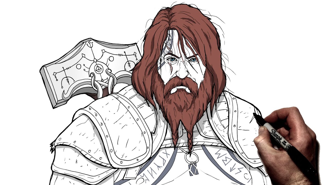 How To Draw Thor | Step By Step | God of War