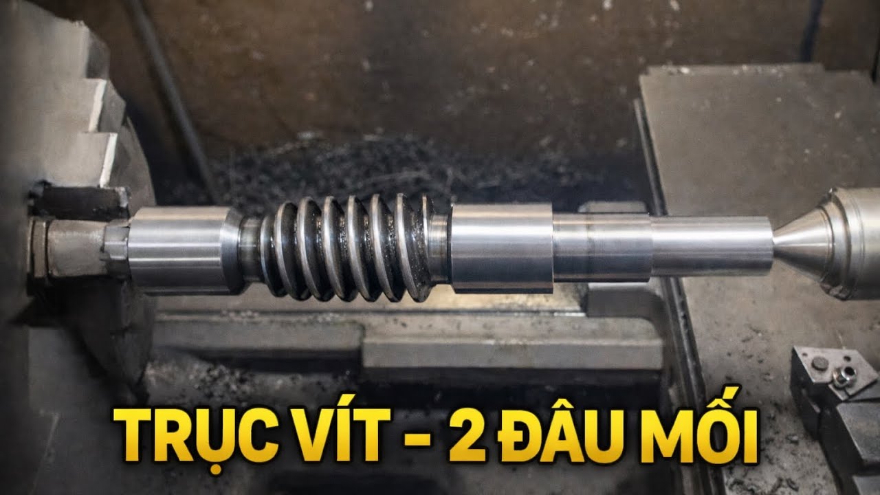 Gia Công Trục Vít 2 Đầu Mối & Lắp Ráp Hoàn Thiện Hộp Giảm Tốc