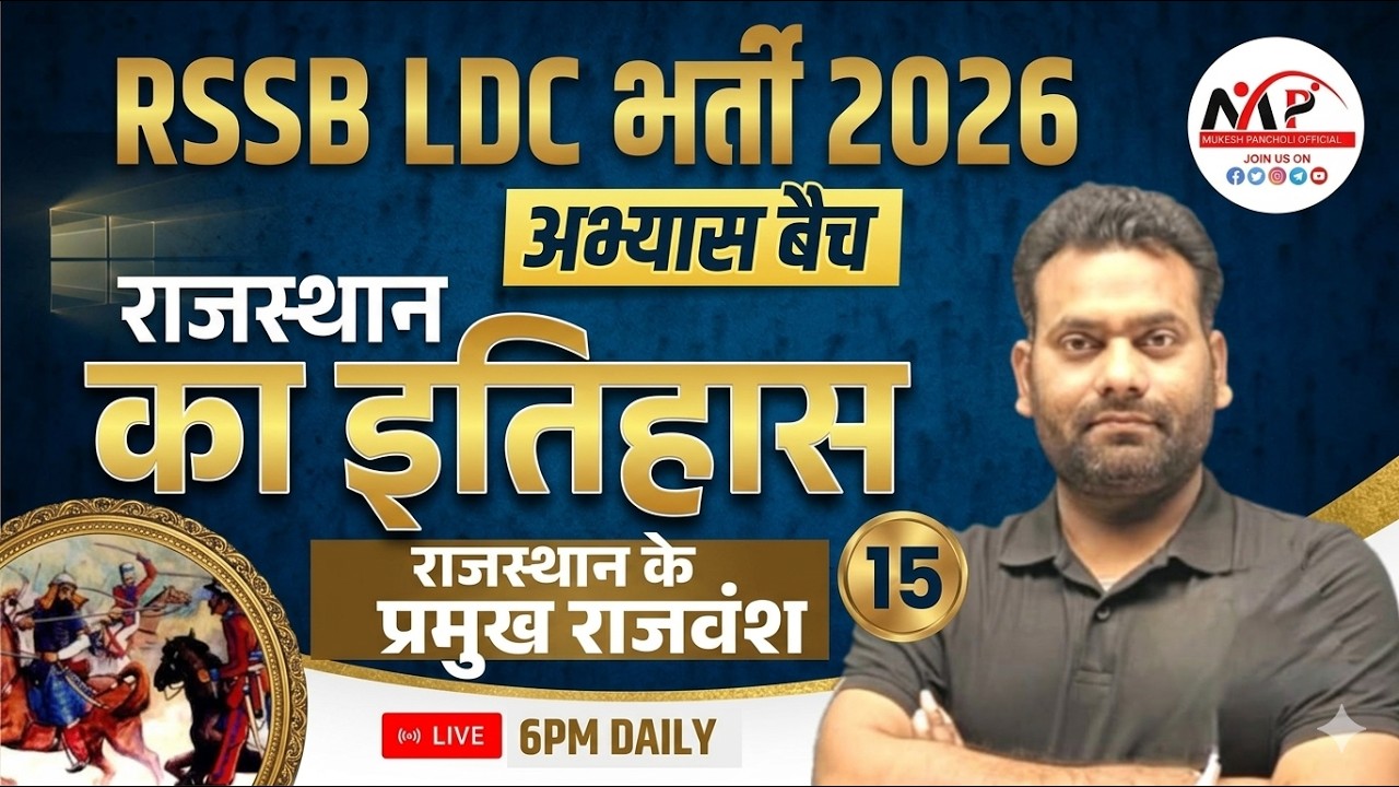 Important For All Exams 2026 | Rajasthan History | राजस्थान के प्रमुख राजवंश MCQ| Dr.Mukesh Pancholi